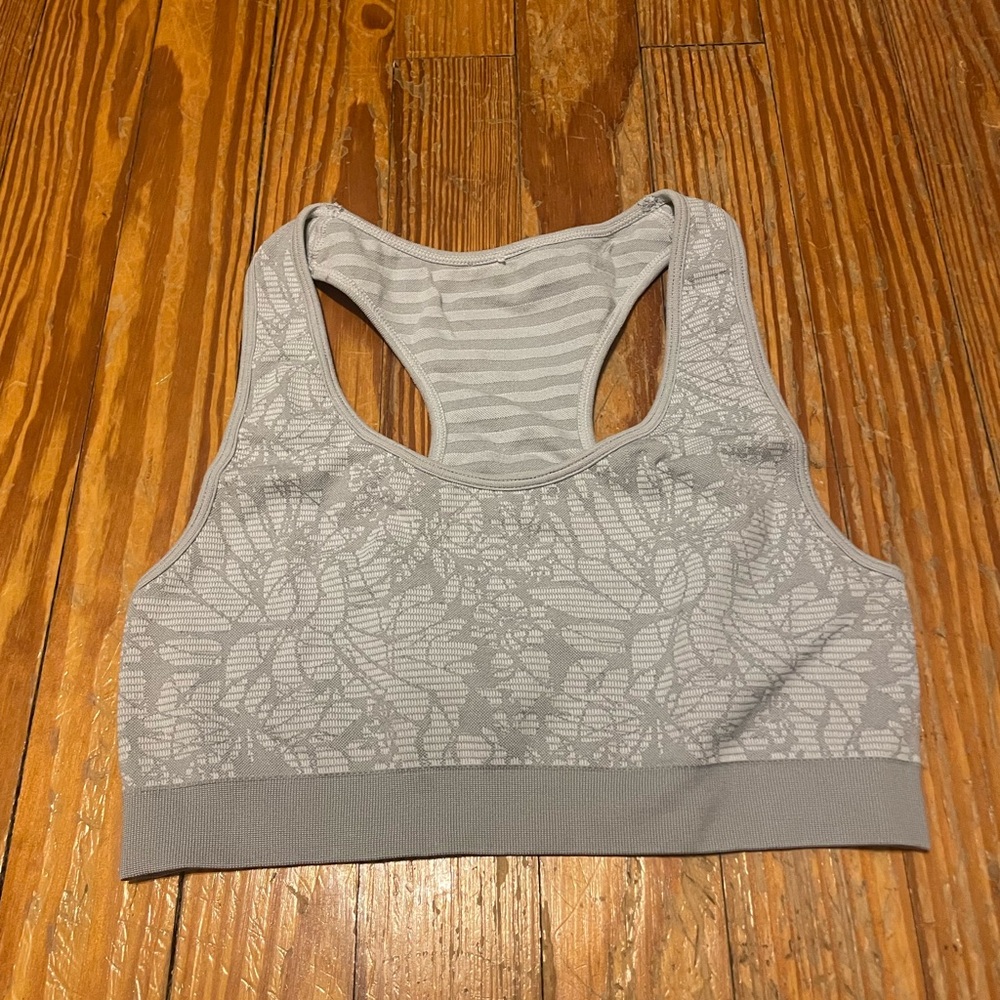 Fabletics reversible Gray Sports Bra